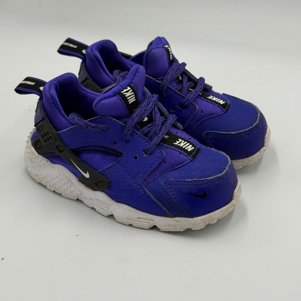Kids Nike Air‎ Huarache Toddler Shoes Purple White Size 7C - Picture 2 of 8